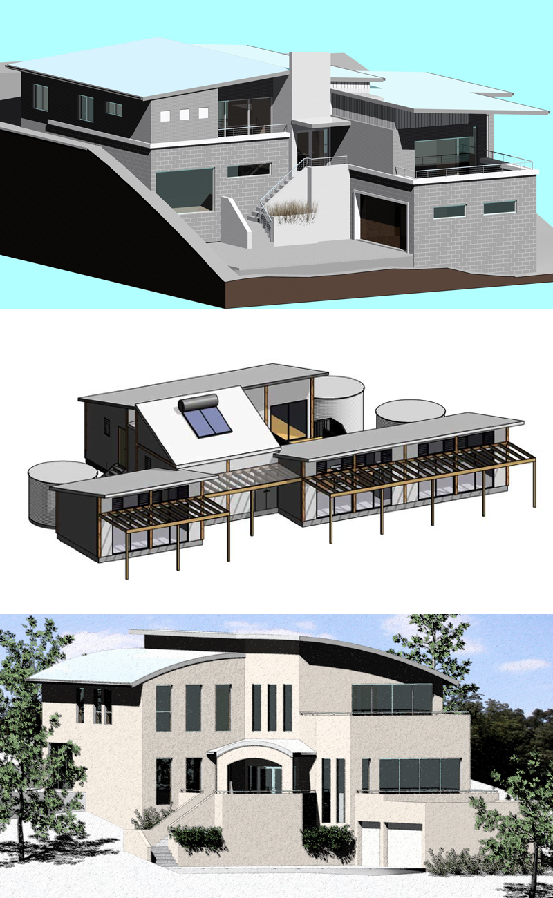 Three different home designs by Digital Projects — showing range and versatility